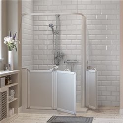 Paroi de douche Access option E avec portes pivotantes en angle 1200x800x900 mm version gauche