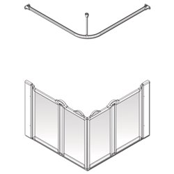 Paroi de douche Access option E avec portes pivotantes en angle 1200x800x900 mm version gauche