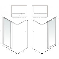 Paroi de douche Access Option HF 1000x1880 mm