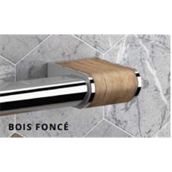 Caches de finition pour barre d'appui de douche Onyx II Bois foncé (lot de 2)