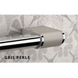 Caches de finition pour barre d'appui de douche Onyx II Gris perle  (lot de 2)