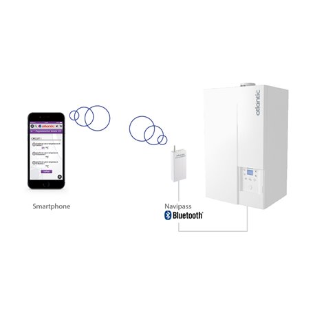 Commande Navipass Bluetooth pour chaudières Naema 2 et Perfinox 2