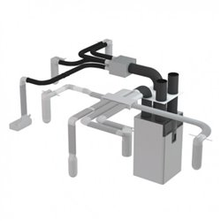 Coude horizontal Optiflex pour caisson PE