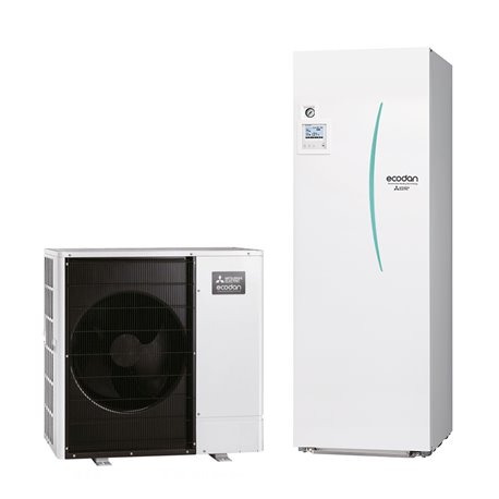 Pompe à chaleur air eau Ecodan Power Inverter Silence Duo R410 8 kWatts 170 Litres Monophasé 2 zones Pompe à chaleur air eau Ecodan Power Inverter Silence Duo R410 8 kWatts 170 Litres Monophasé 2 zones