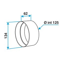 Minigaine Raccord femelle Ø 125 mm