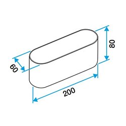 Minigaine Raccord mâle 60x200 mm