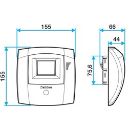 Bouche VMC hygroréglable Bahia Curve S BW21 Présence 9V 5/45 m3/h ø80 mm
