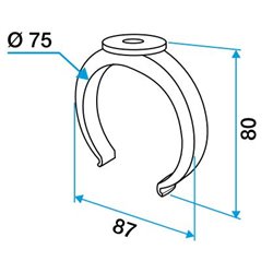 Lot de 20 Colliers lyre Ø75 mm Optiflex