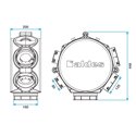 Caisson de répartition circulaire isolé 1 x Ø 160 mm + 1 x Ø 125 mm + 6 x Ø 80 mm