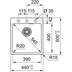 Evier Maris Fragranit+ MRG 610-39 Café crème 
