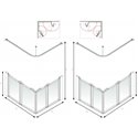 Paroi de douche Access Option E 1300x820x750 mm version gauche