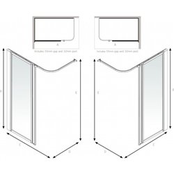Paroi de douche Access Option HF 600x1880 mm