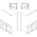 Paroi de douche Access Option M 1000x750 mm