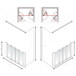 Paroi de douche Access Option N 1200x750 mm