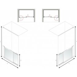 Paroi de douche Access Option SM 1420-1500x750mm version gauche