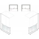 Paroi de douche Access Option SM 1420-1500x750mm version gauche
