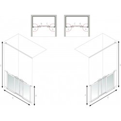 Paroi de douche Access Option SN 1200-1300x750 mm