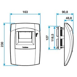 Bouche et kit Bahia Curve Push Cuisine diamètre 125mm Aldes