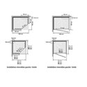 Cabine de douche Kineprime 100x80 cm angle Mécanique Portes pivotantes Receveur 9 cm Verre transparent