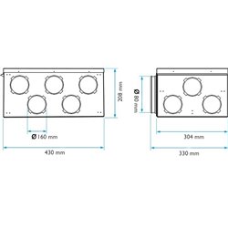 Caisson de répartition Optiflex Métal 16 P ø160 mm