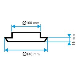 Grille BIP ø100 mm blanc