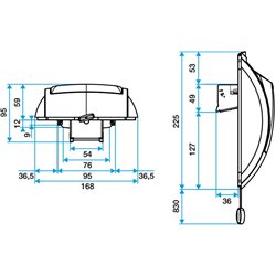 Bouche autoréglable Bap'Si Cordelette Ø 125 mm 45/105 m3/h
