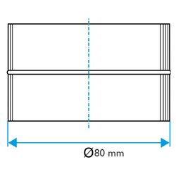 Raccord mâle galva RM Ø 80 mm