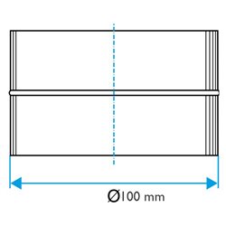 Raccord mâle galva RM Ø 100 mm