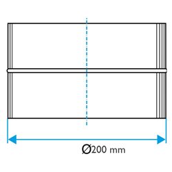 Raccord mâle galva RM Ø 200 mm