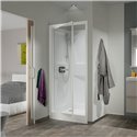 Cabine de douche Kineprime C niche Mécanique Portes pivotantes 70x70 cm Verre transparent