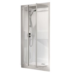 Cabine de douche Kineprime C niche Mécanique Porte pivotante 90x90 cm Verre transparent