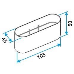 Minigaine Raccord femelle 40x100 mm