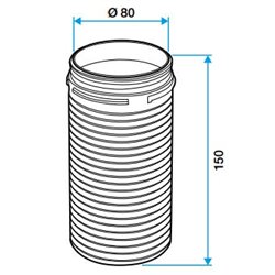 Minigaine Rallonge circulaire Ø 80 mm