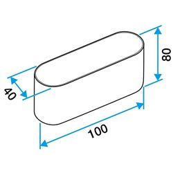 Minigaine Raccord mâle 40x100 mm