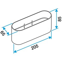 Minigaine Raccord femelle 60x200 mm