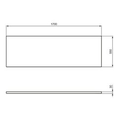 Tablier pour baignoire I.life rectangulaire frontal 170 cm 