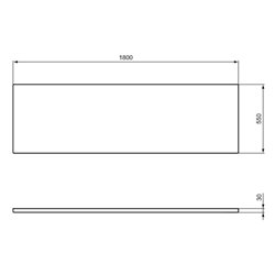 Tablier pour baignoire I.life rectangulaire frontal 180 cm 