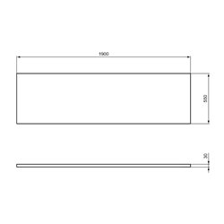 Tablier pour baignoire I.life rectangulaire frontal 190 cm 