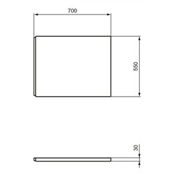 Tablier pour baignoire I.life rectangulaire frontal 70 cm 