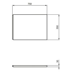 Tablier pour baignoire I.life rectangulaire frontal 75 cm 