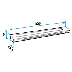 Kit Entrée d'air hygro EHB 6-44 m3/h Blanc + auvent