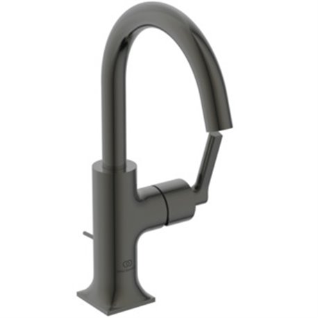 Mitigeur lavabo monotrou Joy Neo Avec tirette et vidage Gris magnétique