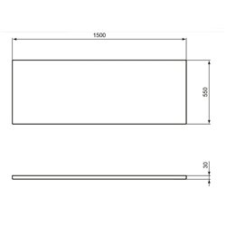 Tablier pour baignoire I.Life rectangulaire frontal 150 cm 