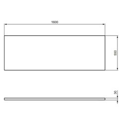 Tablier pour baignoire I.life rectangulaire frontal 160 cm 