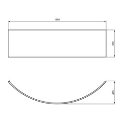 Tablier pour baignoire I.life rectangulaire frontal 140 cm 