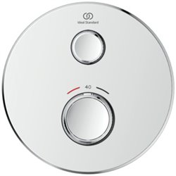 Mitigeur thermostatique à encastrer Ceratherm Navigo Design rond 1 sortie Chromé