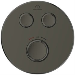 Mitigeur thermostatique à encastrer Ceratherm Navigo Design rond 2 sorties Gris magnétique