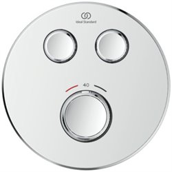 Mitigeur thermostatique à encastrer Ceratherm Navigo Design rond 2 sorties Chromé