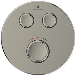 Mitigeur thermostatique à encastrer Ceratherm Navigo Design rond 2 sorties Gris orage