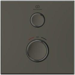 Mitigeur thermostatique à encastrer Ceratherm Navigo Design carré 1 sortie Gris magnétique